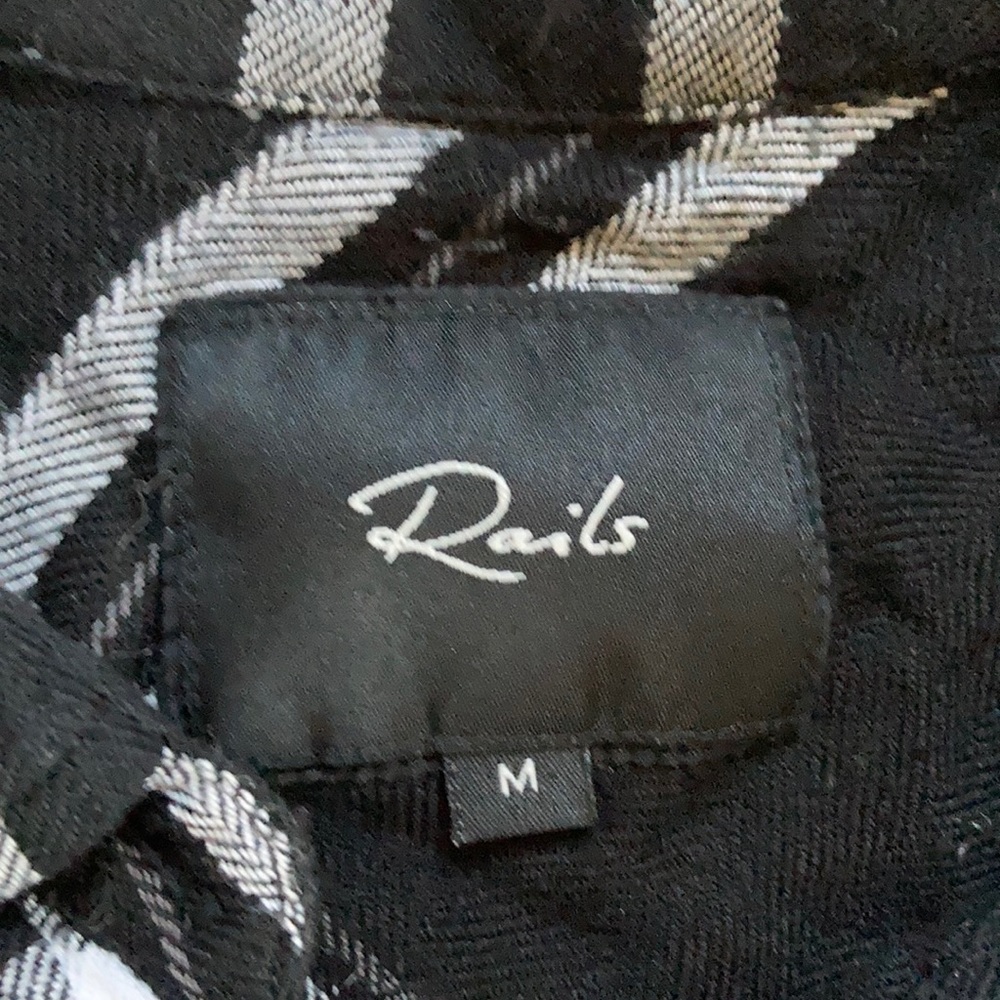 Rails Dylan Black/White Button Down Flannel - image 3